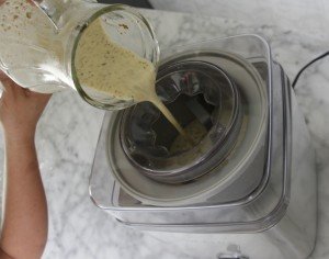 Pistachio Ice Cream ~ Pour into Machine