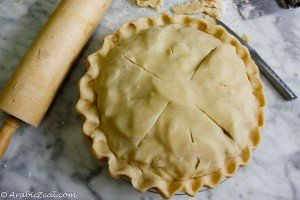 Apple Pie ~ add vent slits to top of pie