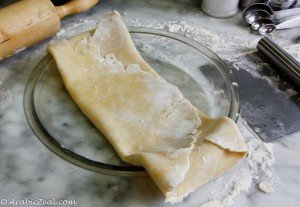 Apple Pie ~ gently transfer dough to dish