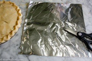 Applie Pie ~ Cut square of foil